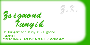 zsigmond kunyik business card